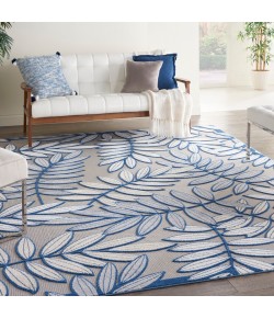Nourison Aloha - Alh18 Ivory Navy Area Rug 12 ft. X 15 ft. Rectangle