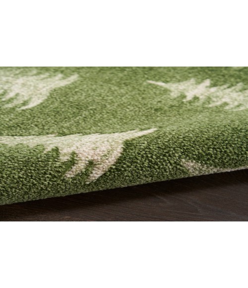 Nourison Accent Decor/Xmas Olive 173JP 2 ft. X 4 ft. 2 in. Rectangle Rug