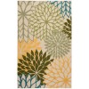 Nourison Aloha Green Multicolor ALH05 5 ft. 3 in. X 7 ft. 5 in. Rectangle Rug