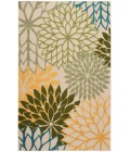 Nourison Aloha Green Multicolor ALH05 5 ft. 3 in. X 7 ft. 5 in. Rectangle Rug