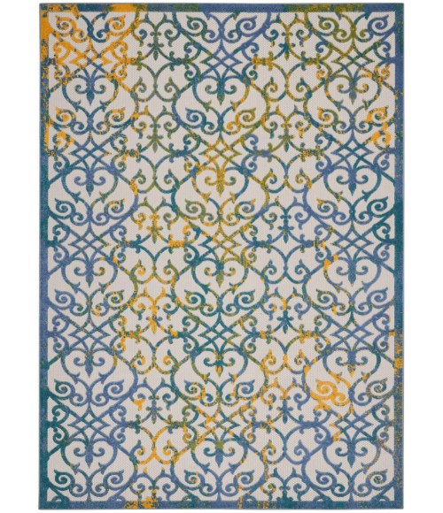 Nourison ALOHA Area Rug Nourison Aloha Area Rug ALH21-Ivory Blue