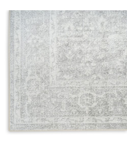 Nourison Astra Machine Washable Light Grey ASW11 4 ft. X 6 ft. Rect. Rug
