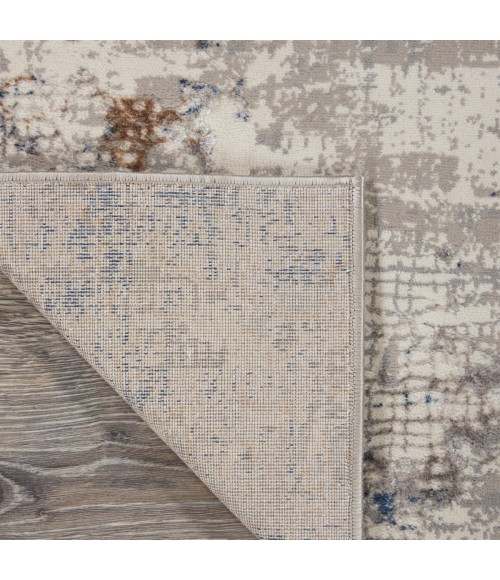 Nourison Royal Terrace White Blue KI42 8 ft. Rect. Rug