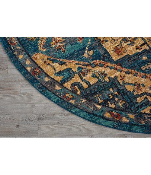 Nourison 2020 Round Area Rug NR206-Teal