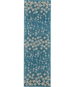 Nourison Tranquil(Traql) - Tra04 Turquoise Area Rug 2 ft. 3 X 7 ft. 3 Rectangle