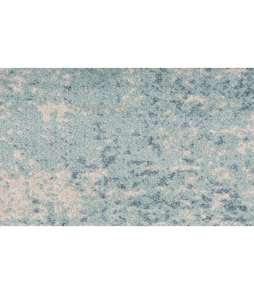 Nourison Astra Machine Washable Blue Ivory ASW07 3 ft. 3 in. X 5 ft. Rectangle Rug