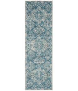 Nourison Tranquil(Traql) - Tra13 Light Blue Ivory Area Rug 2 ft. 3 X 7 ft. 3 Rectangle