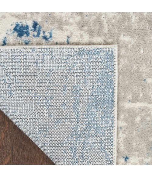 Nourison Quarry Ivory Grey Blue QUA01 12 ft. X 15 ft. Rect. Rug