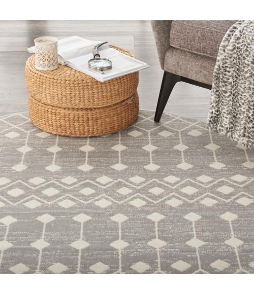 Nourison Grafix Round Area Rug GRF37-Grey