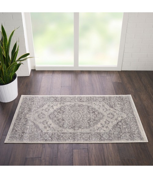 Nourison TRANQUIL Area Rug Nourison Tranquil Area Rug TRA05-Ivory/Grey
