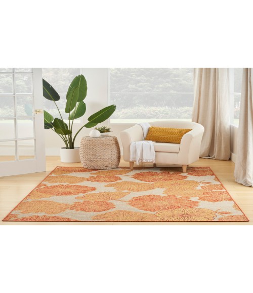 Nourison Garden Oasis Coral GOA04 6 ft. X 9 ft. Rectangle Rug