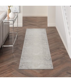 Nourison Elation - Etn03 Ivory Grey Area Rug 2 ft. 3 X 7 ft. 6 Rectangle