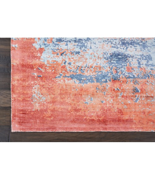 kathy ireland Home Safari Dreams Area Rug KI374-Blue/Brick