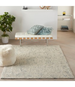 Nourison Vail Ivory Grey Teal VAI04 3 ft. 9 in. X 5 ft. 9 in. Rect. Rug