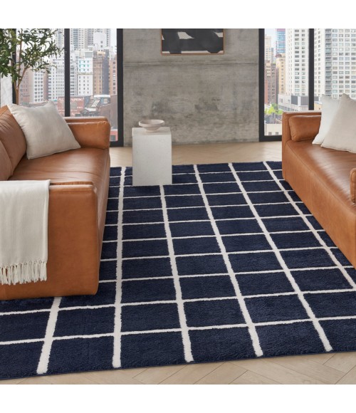 DKNY West End Ave Navy Ivory WTE01 8 ft. X 10 ft. Rect. Rug