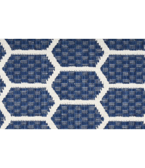 Nourison Reversible Indoor Outdoor Navy RVB01 8 ft. Round Rug