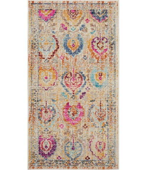 Nourison VINTAGE KASHAN Area Rug Nourison Vintage Kashan Area Rug VKA04-Ivory/Multicolor