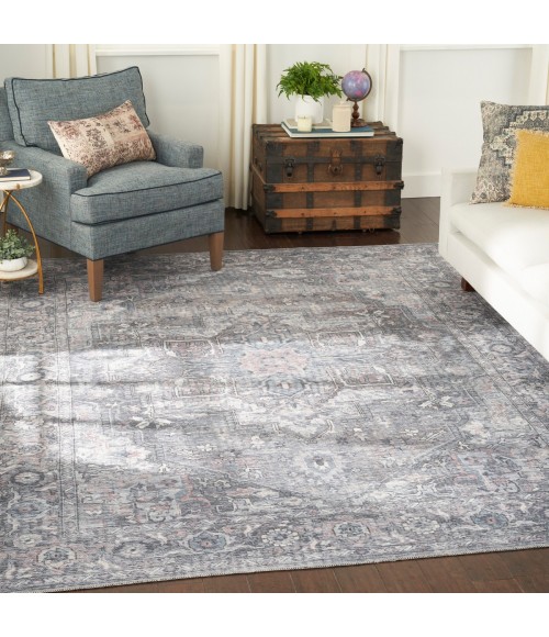 Nicole Curtis Machine Washable Series 1 Area Rug SR101 Black 8' x 10'
