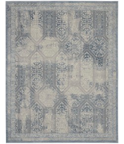 Nourison Grand Expressions - Ki56 Blue Ivory Area Rug 9 ft. X 12 ft. Rectangle