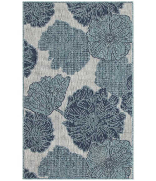 Nourison Garden Oasis Blue GOA04 3 ft. X 5 ft. Rectangle Rug