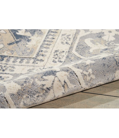 kathy ireland Home Malta Area Rug MAI05-Ivory/Blue