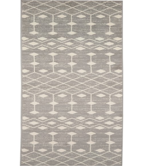 Nourison Grafix Grey GRF37 2 ft. X 6 ft. Rectangle Rug