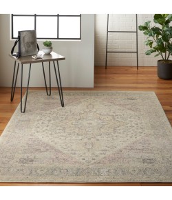 Nourison Tranquil(Traql) - Tra06 Ivory Pink Area Rug 4 ft. X 6 ft. Rectangle