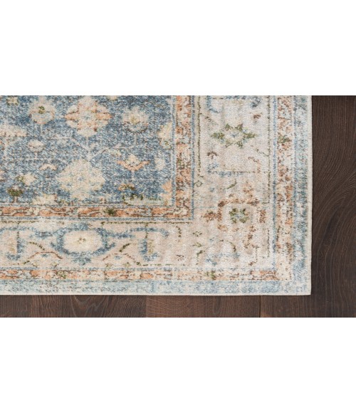 Nourison Astra Machine Washable Silver Blue ASW11 7 ft. 10 in. X 10 ft. Rectangle Rug