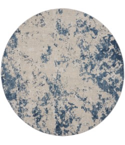 Nourison Rustic Textures - Rus16 Grey Blue Area Rug 7 ft. 10 in. Round