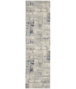 Nourison Grand Expressions - Ki55 Ivory Blue Area Rug 2 ft. 2 in. X 7 ft. 6 in. Runner