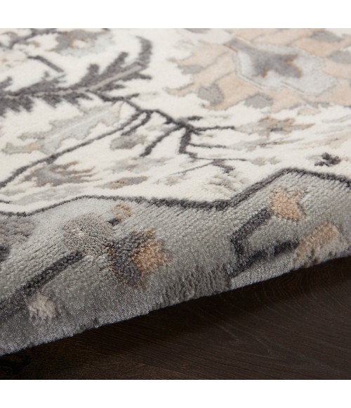 Nourison Elation Area Rug ETN09 Ivory Grey 9' x 12'