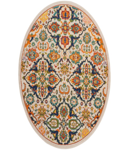 Nourison Allur Ivory Multicolor ALR03 4 ft. Round Rug