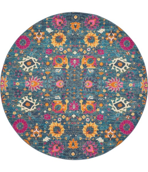 Nourison Passion Round Area Rug PSN01-Denim