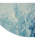 Nourison Passion Round Area Rug PSN10-Navy/Light Blue