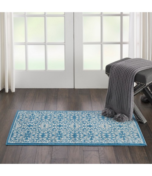 Nourison Jubilant Runner Area Rug JUB06-Ivory/Blue