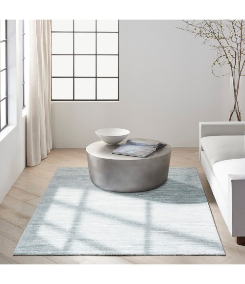 Calvin Klein Linear Area Rug LNR01 Light Blue