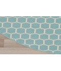 Nourison Reversible Indoor Outdoor Aqua RVB01 8 ft. Round Rug