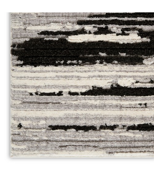 Nourison TEXTURED CONTEMPORARY Area Rug Nourison Textured Contemporary Area Rug TEC02-Ivory/Charcoal