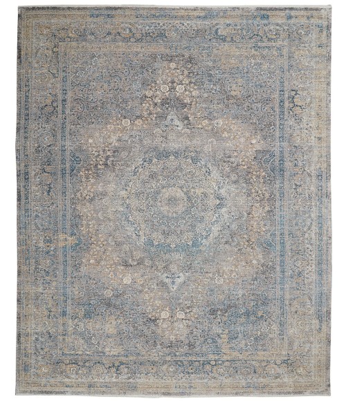 Nourison STARRY NIGHTS Area Rug Nourison Starry Nights Area Rug STN06-Cream Blue