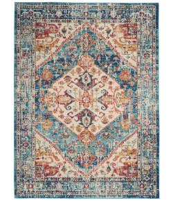 Nourison Passion - Psn23 Ivory Light Blue Area Rug 5 ft. 3 X 7 ft. 3 Rectangle