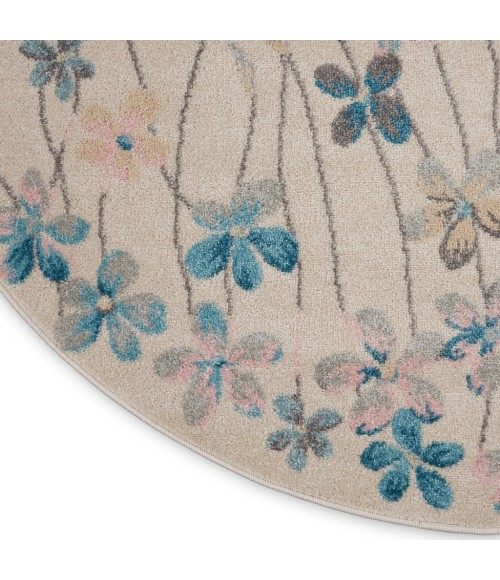 Nourison Tranquil Round Area Rug TRA04-Ivory