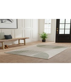 Nourison Astra Machine Washable Ivory Olive ASW03 4 ft. X 6 ft. Rectangle Rug