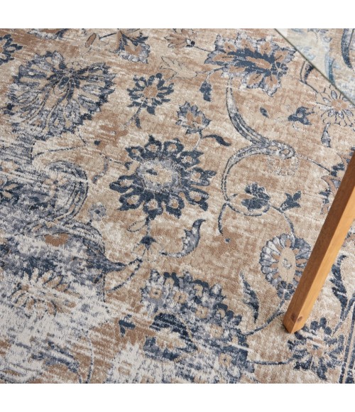 kathy ireland Home Malta Area Rug MAI13-Blue/Ivory