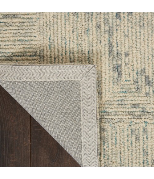 Nourison Vail Ivory Grey Teal VAI04 3 ft. 9 in. X 5 ft. 9 in. Rect. Rug