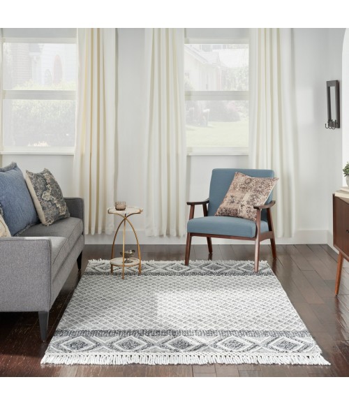 Nicole Curtis Machine Washable Series 3 Area Rug SR303 Black 4' x 6'