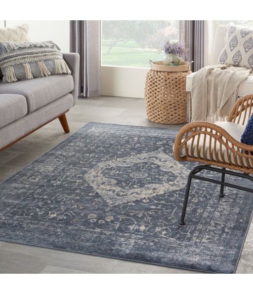 kathy ireland Home Malta Area Rug MAI11-Navy