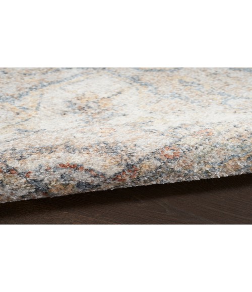 Nourison Astra Machine Washable Grey Multicolor ASW12 2 ft. X 6 ft. Rectangle Rug