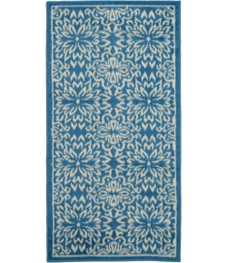 Nourison Jubilant - Jub06 Ivory Blue Area Rug 2 ft. X 4 ft. Rectangle