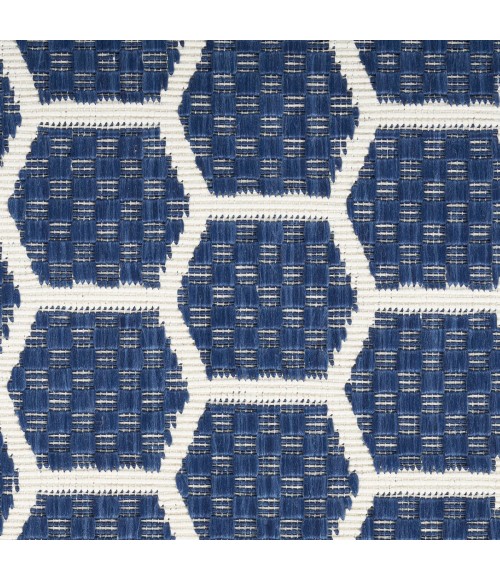 Nourison Reversible Indoor Outdoor Navy RVB01 10 ft. X 14 ft. Rect. Rug