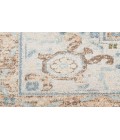 Nourison Astra Machine Washable Ivory Blue ASW13 5 ft. 3 in. Round Rug